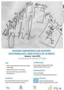 Poster for Raising awareness to History, Epistemology and Ethics of Science